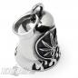 Preview: Stainless Steel Hemp Leaf Biker-Bell with Flames Weed Leaf Ride Bell Lucky Charm